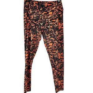 LuLaRoe Leggings Womens Tall and Curvy Black Orange Yellow Size 12-22 Halloween